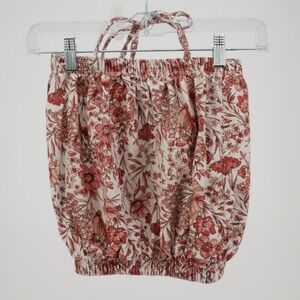 Mia Belle Girls Girl's Pink Floral Halter Bubble Hem Blouse‎ Size 10Y/12Y